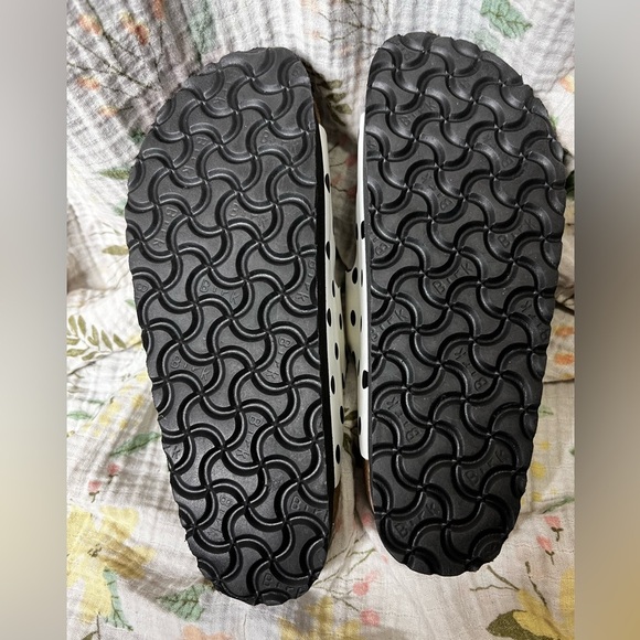 Papillio By Birkenstock Black and White Polka Dot Platform Arizona Sandals - Picture 6 of 6